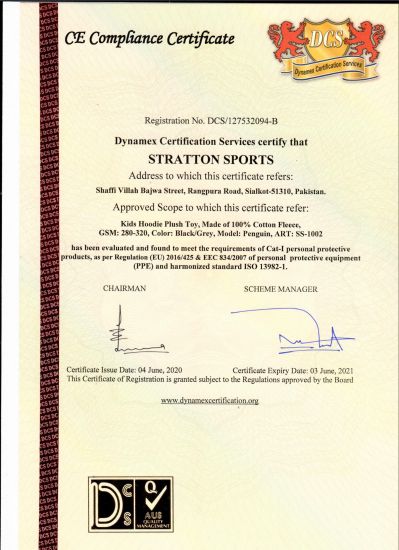 CE Compliance Certificate B