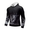 Black Abstract Smoke Graphic Print Sublimation Hoodie Manufacturers, Suppliers in Sialkot