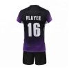 Black Purple Gradient Sports Uniform Set Short Sleeve Round Neck Jersey and Above Knee Shorts Manufacturers, Suppliers in Sialkot