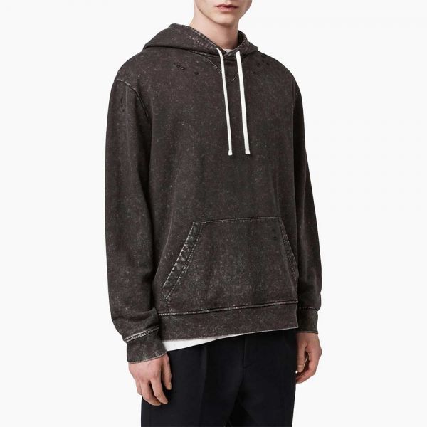 Black Snow Heather Hoodie Cotton Polyester Long Sleeve Standard Length Pullover Manufacturers, Suppliers in Texas
