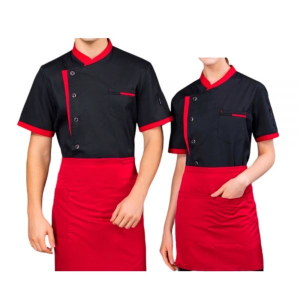 Black White Cotton Chef Jackets Unisex Kitchenwear All Sizes Washable Manufacturers, Suppliers in Sialkot