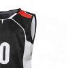 Black White and Red Sports Uniform Set Sleeveless Round Neck Jersey and Above Knee Shorts Manufacturers, Suppliers in Sialkot