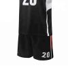 Black White and Red Sports Uniform Set Sleeveless Round Neck Jersey and Above Knee Shorts Manufacturers, Suppliers in Sialkot