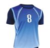 Blue Gradient Sports Uniform Set Short Sleeve Round Neck Jersey and Knee Length Shorts Manufacturers, Suppliers in Sialkot