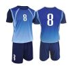 Blue Gradient Sports Uniform Set Short Sleeve Round Neck Jersey and Knee Length Shorts Manufacturers, Suppliers in Sialkot