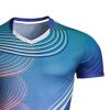Blue Gradient Sports Uniform Set Short Sleeve V Neck Jersey and Above Knee Shorts Manufacturers, Suppliers in Sialkot