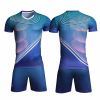 Blue Gradient Sports Uniform Set Short Sleeve V Neck Jersey and Above Knee Shorts Manufacturers, Suppliers in Sialkot