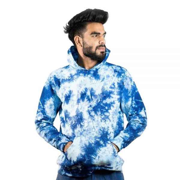 Blue and White Cotton Pullover Hoodie Casual Wear Manufacturers, Suppliers in Nizhnevartovsk