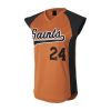 Brown and Black Softball Uniform Set Sleeveless V Neck Jersey and Black Pants Manufacturers, Suppliers in Sialkot