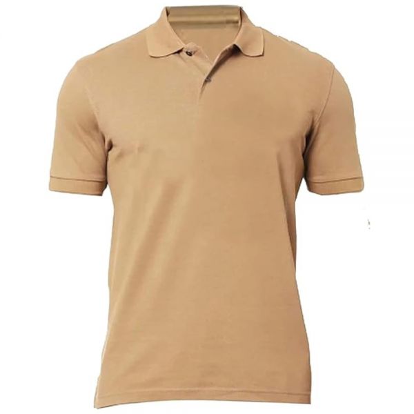 Camel Cotton Blend Promotional T Shirts Polo Collar Half Sleeve Regular Fit Manufacturers, Suppliers in Nizhnevartovsk