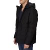 Casual Black Puffer Jacket with Hooded Neck and Zip Front Manufacturers, Suppliers in Sialkot