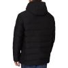 Casual Black Puffer Jacket with Hooded Neck and Zip Front Manufacturers, Suppliers in Sialkot