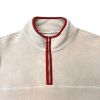 Cream Half Zip Pullover Sweatshirt with Zip Closure Pockets Manufacturers, Suppliers in Sialkot