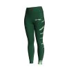Dark Green Womens Leggings Full Length High Rise Slim Fit Color Blocked Panels for Workout Manufacturers, Suppliers in Sialkot