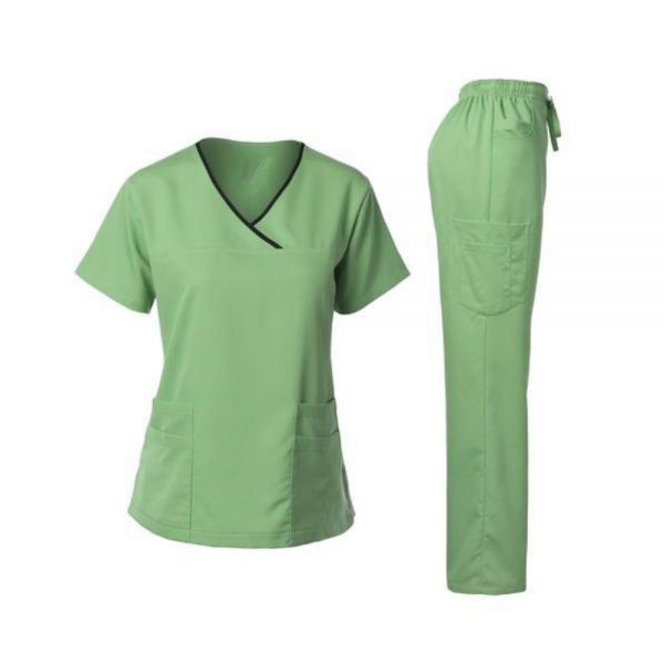 Green Plain Medical Uniform Cotton Polyester Half Sleeve for Hospital Use Manufacturers, Suppliers in Nizhnevartovsk