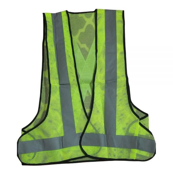 High Visibility Safety Vest Fluorescent Green Sleeveless Polyester Free Size Manufacturers, Suppliers in Nizhnevartovsk