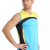 Light Blue Yellow and Black Sports Uniform Set Sleeveless V Neck Jersey and Dark Blue Shorts Manufacturers, Suppliers in Sialkot