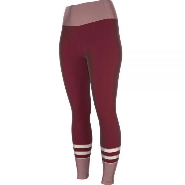 Maroon Full Length Womens Leggings Multi Design High Rise Slim Fit Reflective Panels Manufacturers, Suppliers in Sialkot
