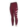 Maroon Full Length Womens Leggings Multi Design High Rise Slim Fit Reflective Panels Manufacturers, Suppliers in Sialkot