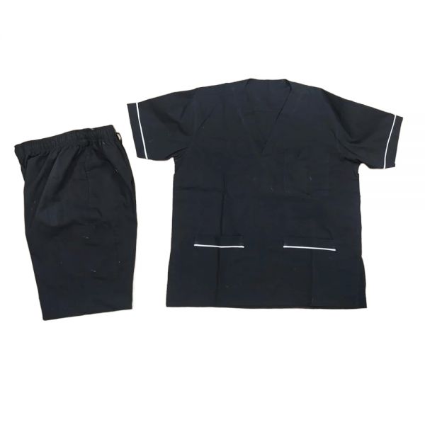 Medical Uniform Black Scrub Set for Hospital Wear Unisex Polyester Manufacturers, Suppliers in Sialkot