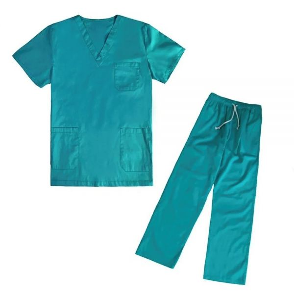 Medical Uniform Sea Green Scrub Set for Hospital Wear Unisex Polyester Manufacturers, Suppliers in Sialkot
