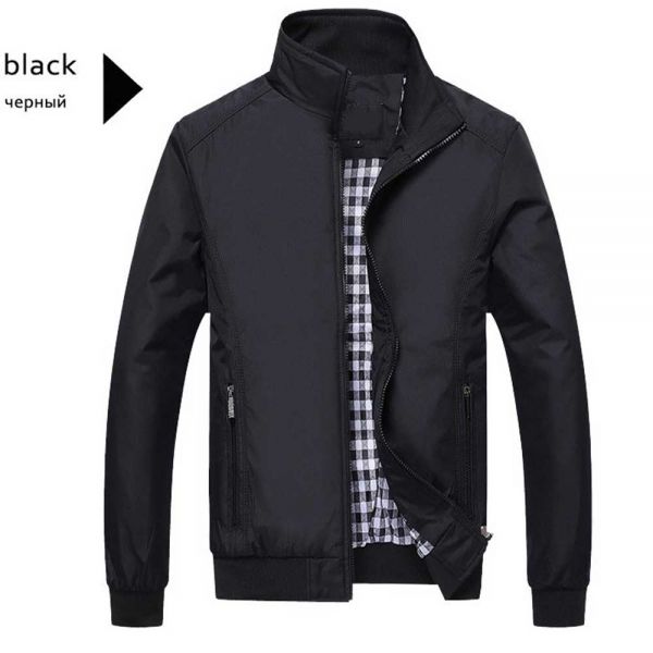 Men Black Bomber Jacket Polyester Blend Regular Fit Zip Closure Manufacturers, Suppliers in Sialkot