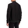 Men Black Bomber Jacket Textured Fabric Regular Fit Sleeves Ribbed Collar Manufacturers, Suppliers in Sialkot