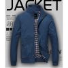 Men Blue Bomber Jacket Polyester Blend Regular Fit Full Sleeves Zip Closure Manufacturers, Suppliers in Sialkot
