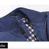 Men Blue Bomber Jacket Polyester Blend Regular Fit Full Sleeves Zip Closure Manufacturers, Suppliers in Sialkot
