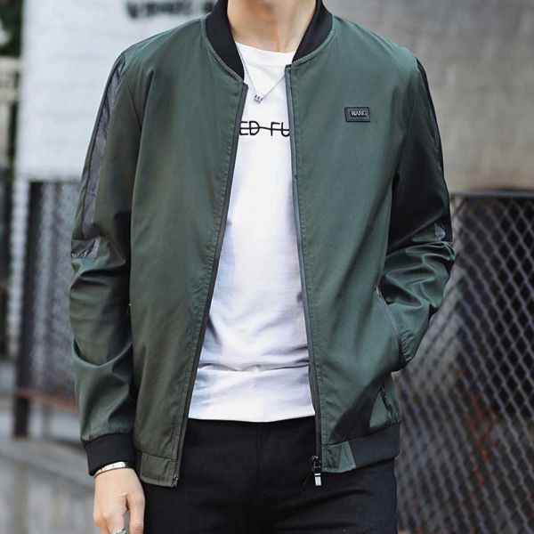 Men Olive Green Bomber Jacket Premium Polyester Regular Fit Casual Outdoor Wear Manufacturers, Suppliers in Sialkot
