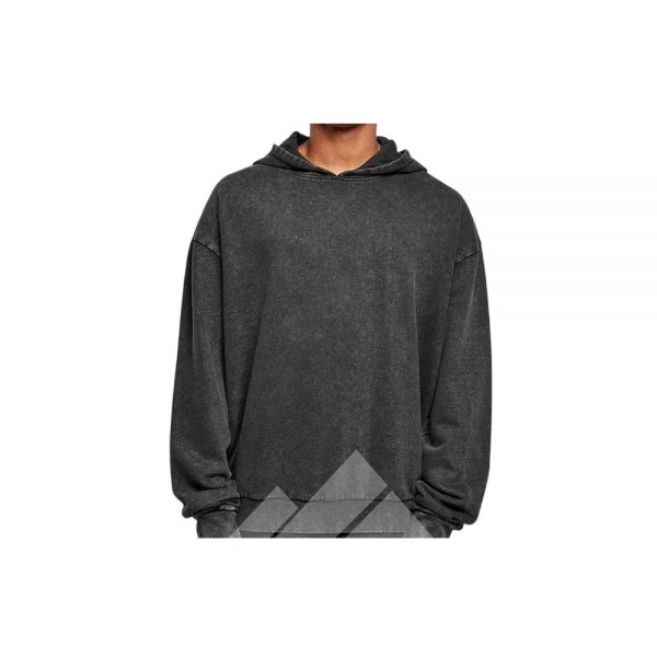 Mens Charcoal Black Acid Wash Cotton Hoodie Regular Fit Full Sleeve Manufacturers, Suppliers in Nizhnevartovsk