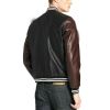 Mens Faux Leather Varsity Bomber Jacket Classic Fit Collared Neck Striped Manufacturers, Suppliers in Italy
