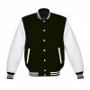 Mens Wool Cowhide Leather Varsity Jacket Classic Fit Collared Neck Manufacturers, Suppliers in Italy
