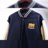Navy Cream Varsity Jacket Featuring Ribbed Neck Design Manufacturers, Suppliers in Sialkot