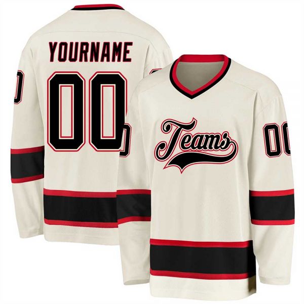 Off White Ice Hockey Uniform Classic Modern Team Jersey Custom Name and Number Manufacturers, Suppliers in Sialkot