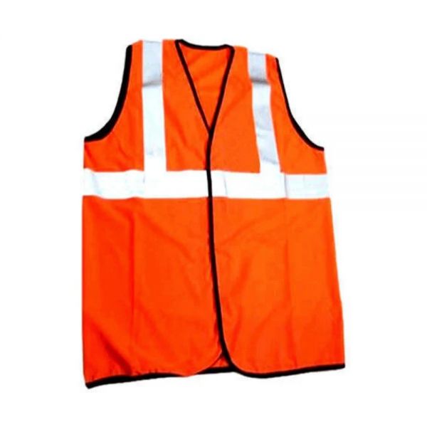 Orange Sleeveless Safety Jacket Reflective Free Size Workwear Manufacturers, Suppliers in Sialkot
