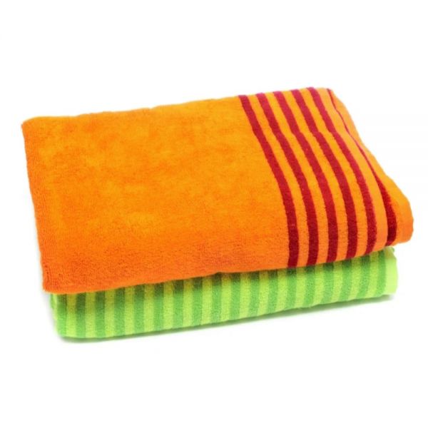 Orange and Green Color Cotton Promotional Towels Designer Rectangle for Home Use Manufacturers, Suppliers in Nizhnevartovsk