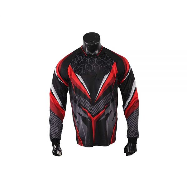 Paintball Performance Uniform Black Red Long Sleeve for Competitive Play Manufacturers, Suppliers in Sialkot