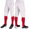 Professional Softball and Baseball Uniforms White Red Pinstripe Design Manufacturers, Suppliers in Sialkot