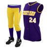 Purple Yellow Softball Uniform Set Lightweight Moisture Wicking Fabric Manufacturers, Suppliers in Sialkot