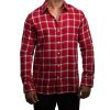 Red Cotton Check Pattern Casual Shirt Regular Fit Full Sleeve Manufacturers, Suppliers in Nizhnevartovsk