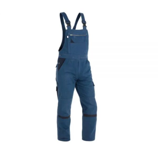 Reflective Bib Overalls Blue Polyester Cotton Adjustable Straps Workwear Manufacturers, Suppliers in Nizhnevartovsk