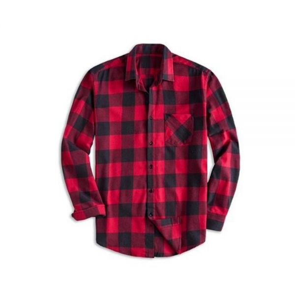 Stylish Mens Red Check Flannel Shirt Full Sleeve Casual Wear Manufacturers, Suppliers in Nizhnevartovsk