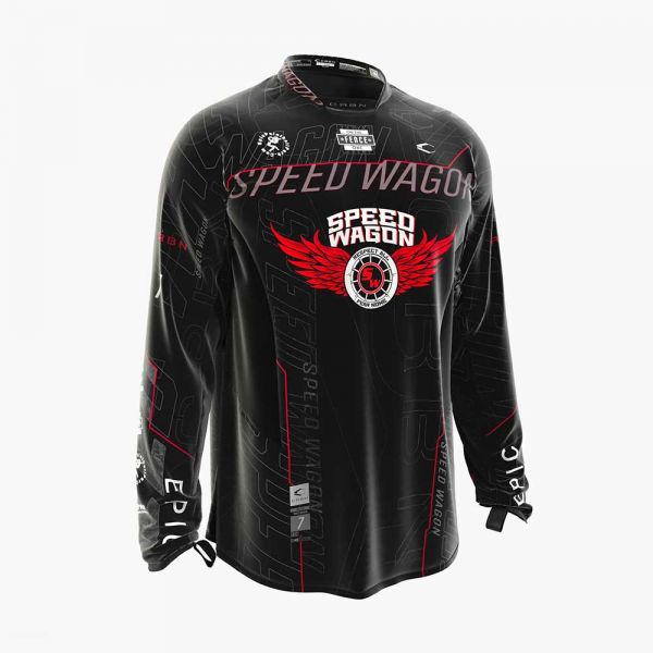Unisex Paintball Jersey Black with Speed Wagon Winged Logo Team Graphics Manufacturers, Suppliers in Sialkot