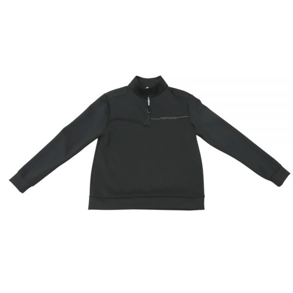 Versatile Black Half Zip Sweatshirt for Training and Casual Outfits Manufacturers, Suppliers in Sialkot