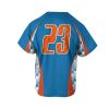 White Blue Light Blue and Orange Lacrosse Uniform Jersey and Shorts Athletic Fit Manufacturers, Suppliers in Sialkot