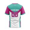 White Teal and Pink Netball T Shirt Lightweight Breathable Polyester Mesh Manufacturers, Suppliers in Sialkot